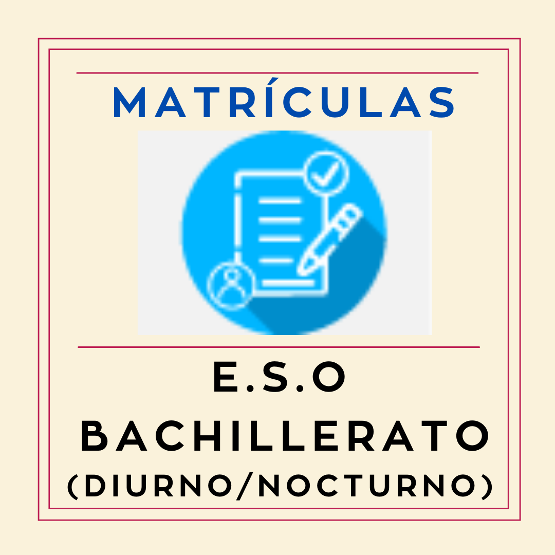 Matrícula ESO y Bachillerato (diurno-nocturno)