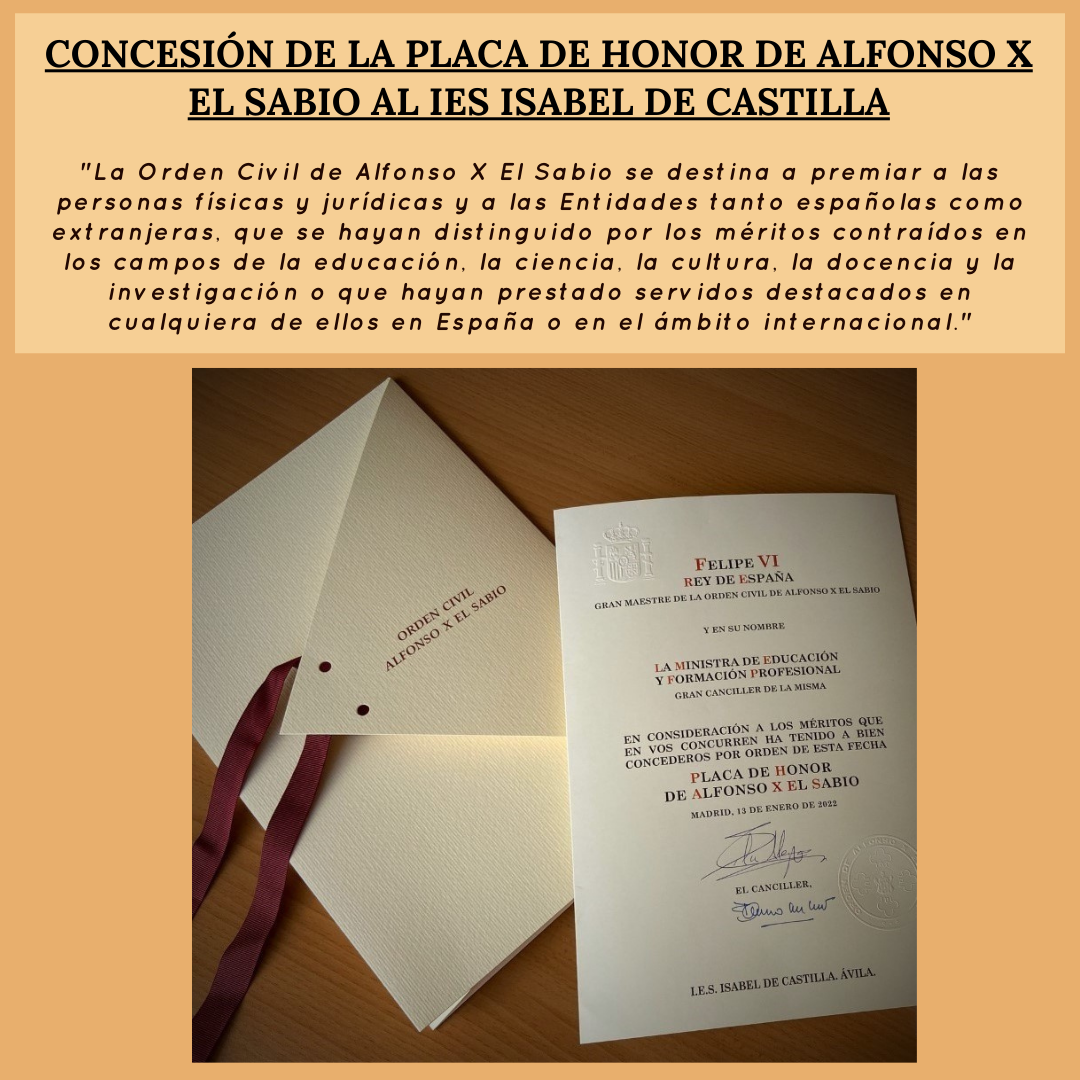 Placa de Honor Alfonso X El Sabio 