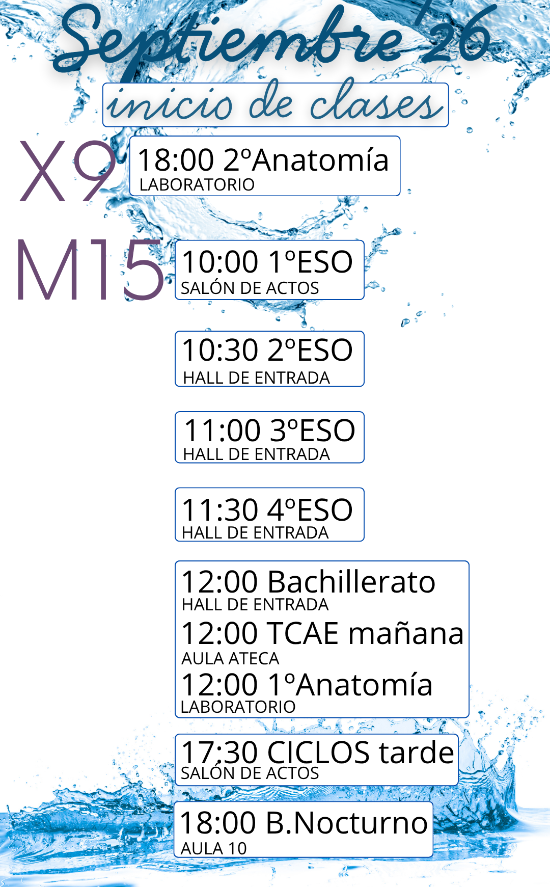 Inicio de clases 2026-2027